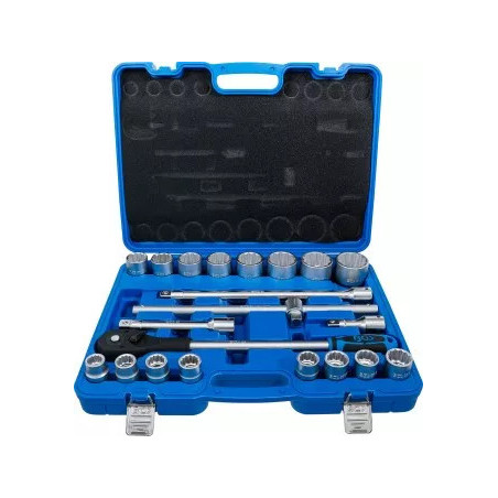 Coffret de douilles douze pans | 20 mm (3/4") | 21 pièces