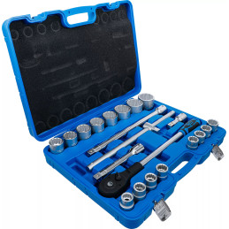 Coffret de douilles douze pans | 20 mm (3/4") | 21 pièces