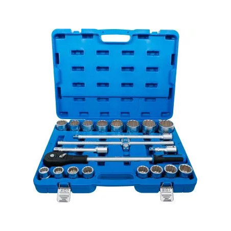 Coffret de douilles | 20 mm (3/4") | en pouces | 21 pièces