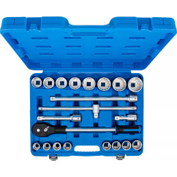 Coffret de douilles | 20 mm (3/4") | en pouces | 21 pièces