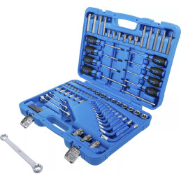 Assortiment d’outils | 6,3 mm (1/4") + 12,5 mm (1/2") | profil E/profil T (pour Torx) | 84 pièces