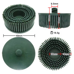 Jeu de brosses à poncer de rechange · vertes · 2 pièces ∙ système de changement rapide Roloc® ∙ ⌀ 50 mm