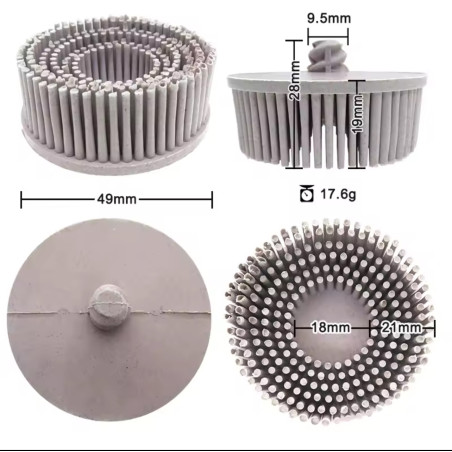 Jeu de brosses à poncer de rechange · blanches · 2 pièces ∙ système de changement rapide Roloc® ∙ ⌀ 50 mm