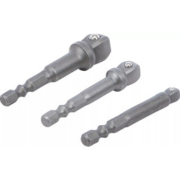 Jeu d’adaptateurs à bascule de perceuse | 6,3 mm (1/4") | 3 pièces