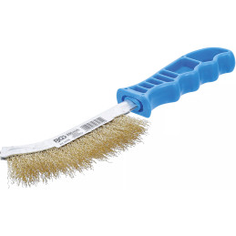 Brosse en fil d’acier | laitonnée | 260 mm