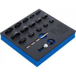 Insert de servante d'atelier 1/6 : Jeu de matrices de poinçonnage | pour capteur de stationnement | Ø 17 - 32 mm