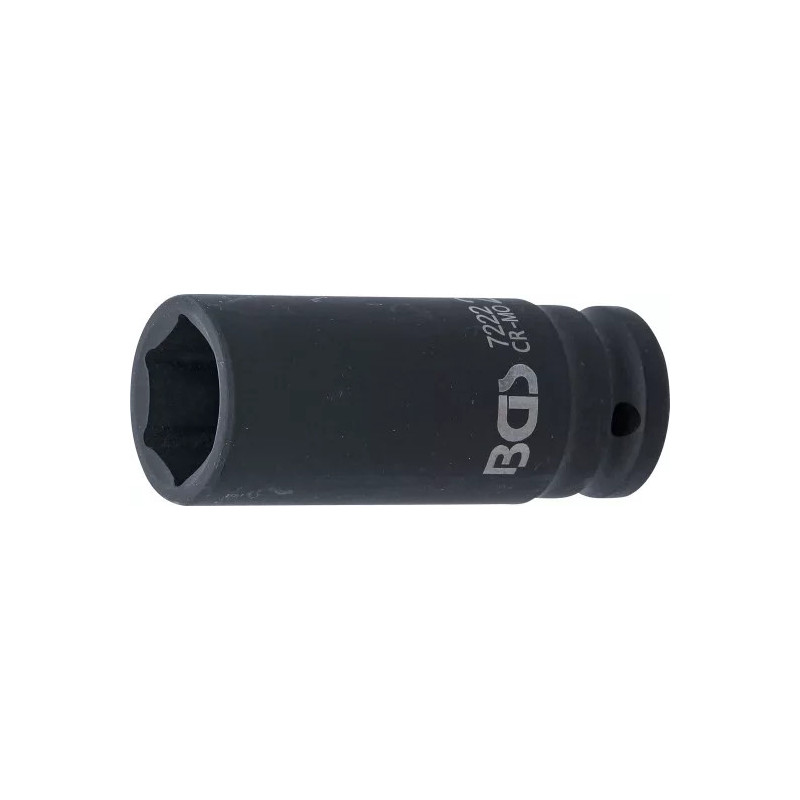 Douille à choc, six pans, longue | 12,5 mm (1/2") | 22 mm