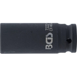 Douille à choc, six pans, longue | 12,5 mm (1/2") | 22 mm