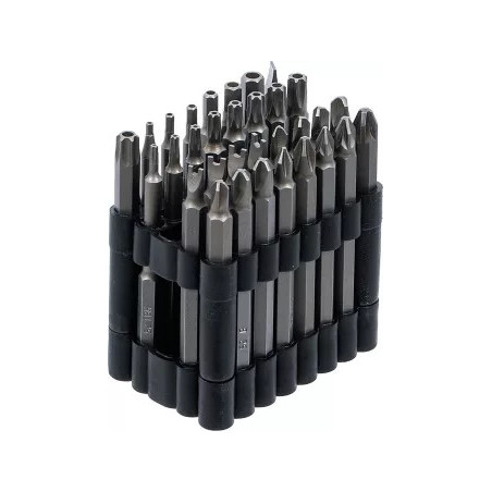 Jeu d'embouts | longs | 6,3 mm (1/4") | différents profils | 32 pièces