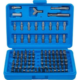 Jeu d’embouts pour foreuse | entraînement hexagonal mâle 6,3 mm (1/4") | 100 pièces