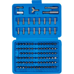 Jeu d’embouts pour foreuse | entraînement hexagonal mâle 6,3 mm (1/4") | 100 pièces