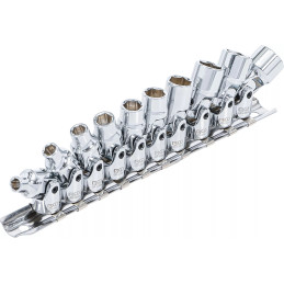 Coffret de douilles articulées | 6,3 mm (1/4") | 5 - 13 mm | 10 pièces