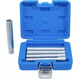 Jeu de douilles, hexagonales, extra longues | transmission par carré femelle 10 mm (3/8") | 8 - 14 mm | 5 pièces