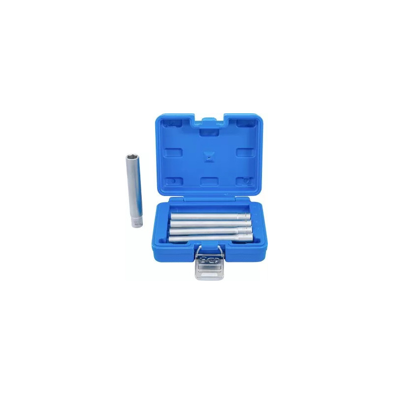 Jeu de douilles, hexagonales, extra longues | transmission par carré femelle 10 mm (3/8") | 8 - 14 mm | 5 pièces