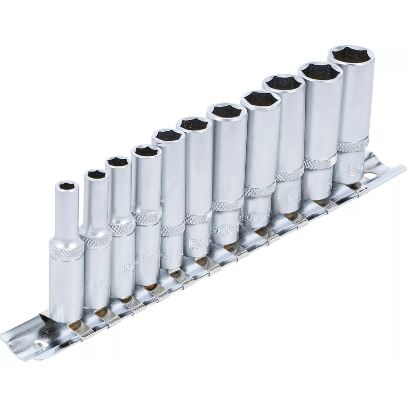 Jeu de douilles, six pans, longues | 6,3 mm (1/4") | 11 pièces