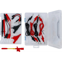 Assortiment de câbles de mesure et d’accessoires pour pointes de sondes | pour multimètre | 15 pièces