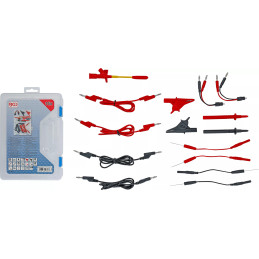 Assortiment de câbles de mesure et d’accessoires pour pointes de sondes | pour multimètre | 15 pièces