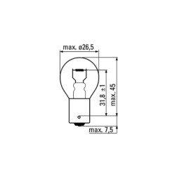 AMPOULE OBN 12V 21W BA15S ( 10 PCS )