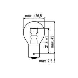 AMPOULE OBN 2 POLOS 12V 21/5W BAY15D ( 10 CS )