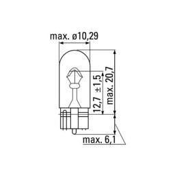 LAMPE OBN 12V 3W T10 ( 10 PCS )