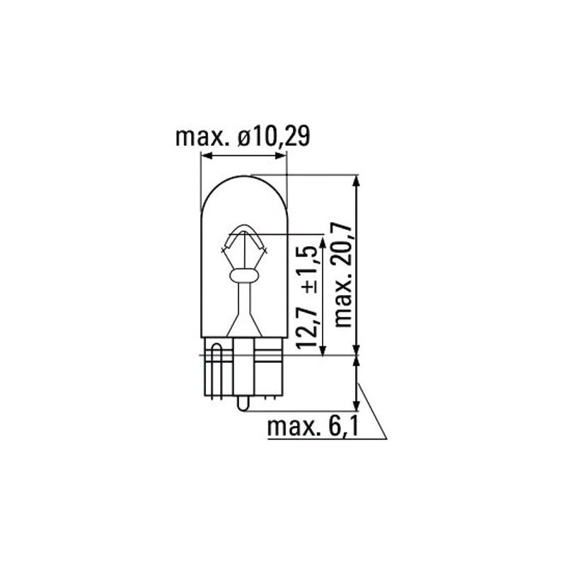 LAMPE OBN 12V 3W T10 ( 10 PCS ) LAMPE OBN 12V 3W T10 ( 10 PCS )