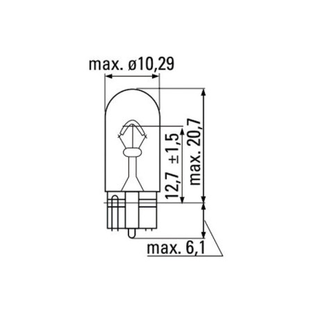 LAMPE OBN 12V 3W T10 ( 10 PCS )