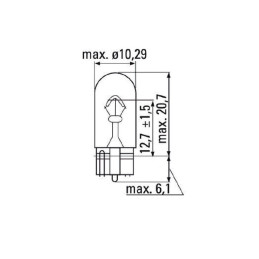 LAMPE OBN 12V 5W T10 ( 10 PCS )