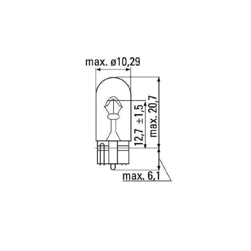 LAMPE OBN 12V 5W T10 ( 10 PCS ) LAMPE OBN 12V 5W T10 ( 10 PCS )