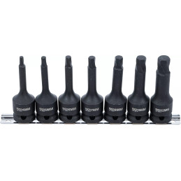 Jeu d'extracteurs de vis | 12,5 mm (1/2") | pour six pans creux 4 - 12 mm | 7 pièces