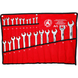 Jeu de clés mixtes à cliquet | têtes flexibles | 6 - 32 mm | 22 pièces