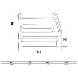Jeu de coupelles magnétiques | silicone | pliable | 115 x 115 x 50 mm | 4 pièces