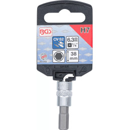 Douille à embouts | 6,3 mm (1/4") | six pans intérieurs 7 mm