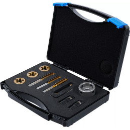 Jeu de forets et filières pour écrous et boulons de roues | 12 pièces