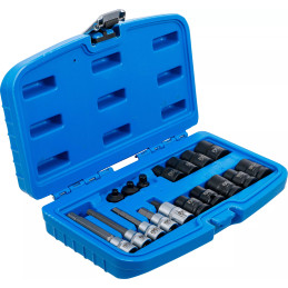 Jeu de douilles à embouts et de douilles pour étrier de frein | 17 pièces