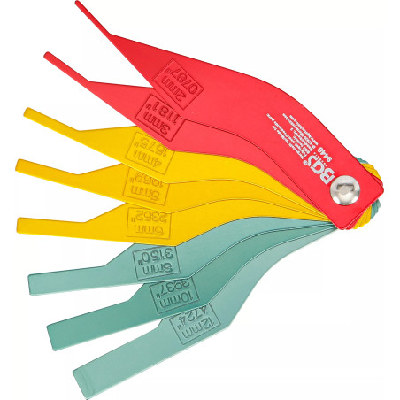 Jeu de calibres d’usure de plaquettes de frein | aluminium| 8 pièces