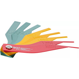 Jeu de calibres d’usure de plaquettes de frein | aluminium| 8 pièces