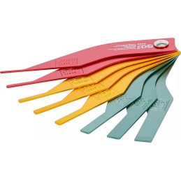 Jeu de calibres d’usure de plaquettes de frein | aluminium| 8 pièces