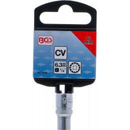 Douille pour clé, Gear Lock | 6,3 mm (1/4") | 6 mm