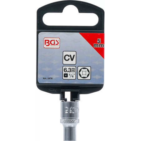 Douille pour clé, six pans | 6,3 mm (1/4") | 5 mm