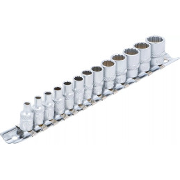 Jeu de Douilles, douze pans | 6,3 mm (1/4") | 4 - 14 mm | 13 pièces