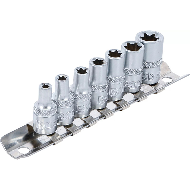 Jeu de douilles à profil E | 6,3 mm (1/4") | E4 - E11 | 7 pièces