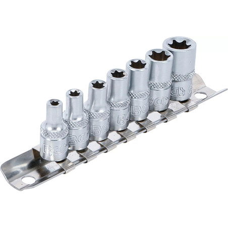 Jeu de douilles à profil E | 6,3 mm (1/4") | E4 - E11 | 7 pièces