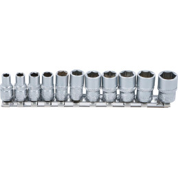 Jeu de Douilles, six pans | 6,3 mm (1/4") | en pouces | 11 pièces