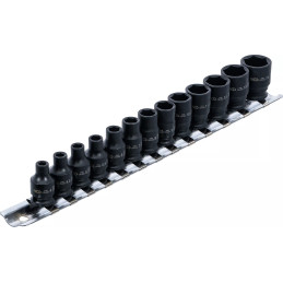 Jeu de douilles à choc, six pans | 6,3 mm (1/4") | 4 - 14 mm | 13 pièces