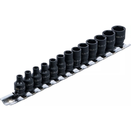 Jeu de douilles à choc, six pans | 6,3 mm (1/4") | 4 - 14 mm | 13 pièces