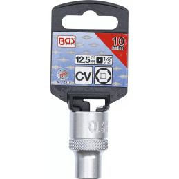 Douille pour clé, six pans | 12,5 mm (1/2") | 10 mm