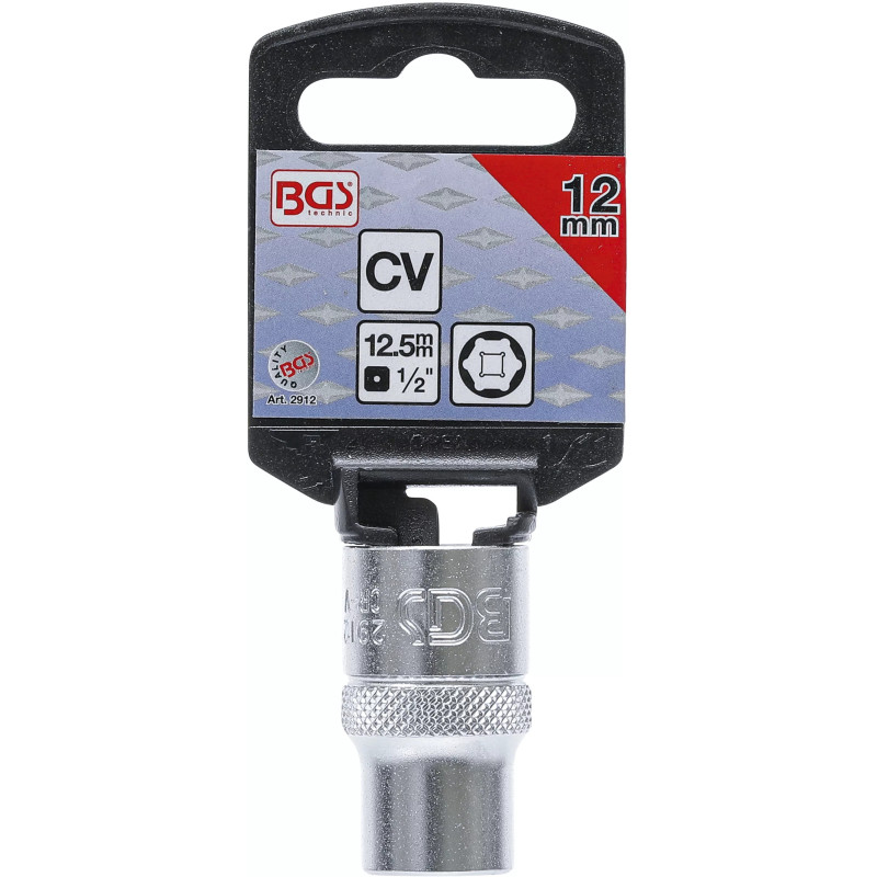 Douille pour clé, six pans | 12,5 mm (1/2") | 12 mm