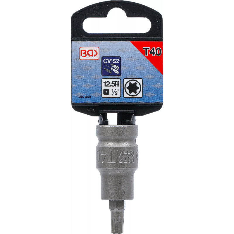 Douille à embouts à choc | longueur 55 mm | 12,5 mm (1/2") | profil T (pour Torx) T40