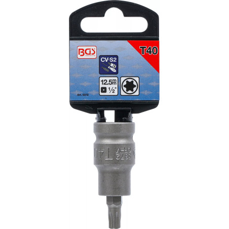 Douille à embouts à choc | longueur 55 mm | 12,5 mm (1/2") | profil T (pour Torx) T40