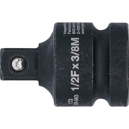 Adaptateur de clé à douille à choc | femelle 12,5 mm (1/2") - mâle 10 mm (3/8")